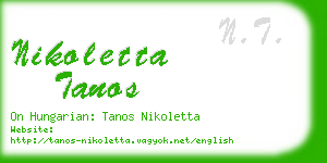 nikoletta tanos business card